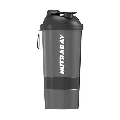 Nutrabay Double cup Shaker bottle -500 ML : Amazon.in: Health ...