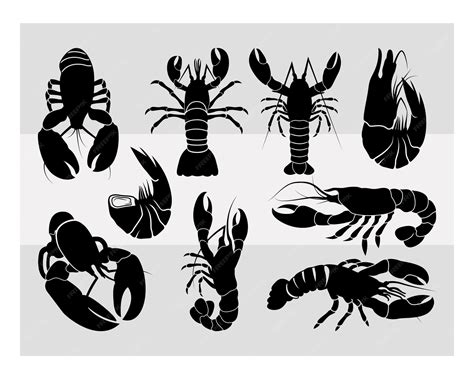 Crawfish Clip Art Black And White