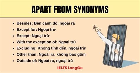 Apart from là gì? Cách dùng & phân biệt với Besides, Except