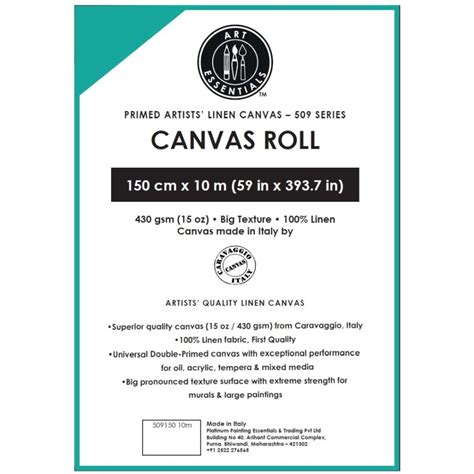 Art Essentials Primed Artists' Canvas Roll | Art Lounge