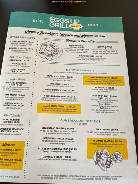 Online Menu of Eggs Up Grill Restaurant, Germantown, Tennessee, 38138 ...