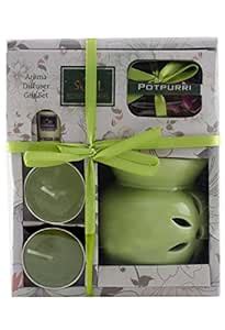 Aroma Diffuser Gift Set Includes 1 Fragrance Vaporizer, 2 Tealights, 1 ...