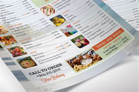 Jamaican Restaurant Menu Template 的图像结果