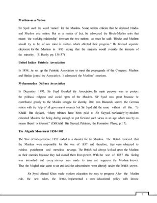 Sir Syed Ahmad Khan (1817–1898), whose vision (Two-nation theory) formed the basis of Pakistan