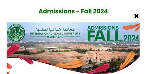 IIUI ADMISSION OPEN IN Fall-2024 SESSION, International Islamic ...