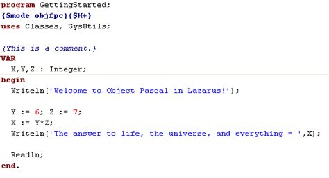 Object Pascal 的图像结果