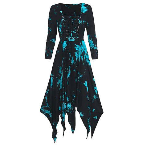 Retro Vintage Punk & Gothic Medieval Dress A-Line Dress Goth Girl Fancy ...