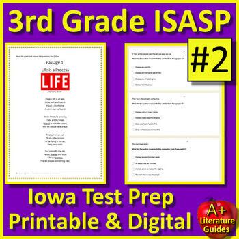 3rd Grade ISASP Test Prep # 2 ELA Reading Passages and Questions Iowa ...