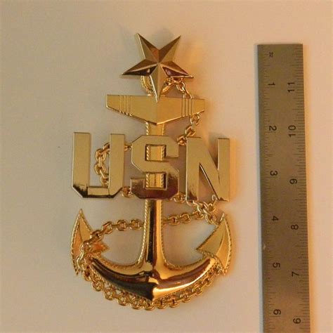 Navy Senior Chief Petty Officer Fouled Anchor 6 inch tall with pins and ...