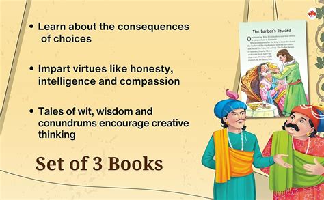 Illustrated Stories for Children (Set of 3 Books) -Tenali Raman, Akbar ...