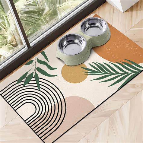 Amazon.com: Dog Food Mats for Floors Super Absorbent, Pet Cat Food Mat ...