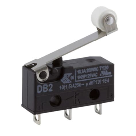 DB2C-A1RC ZF | ZF Roller Lever Micro Switch, Solder Terminal, 10.1 A ...