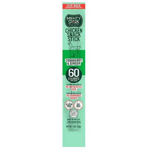 Mighty Spark Cranberry & Ginger Chicken Snack Stick (1 oz) Delivery or ...