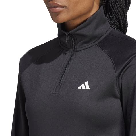 adidas | Quarter Zip Tracksuit Top Womens | Black | SportsDirect.com