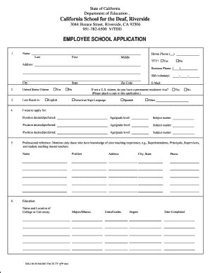 Fillable Online Application for Instructional Positions - California ...