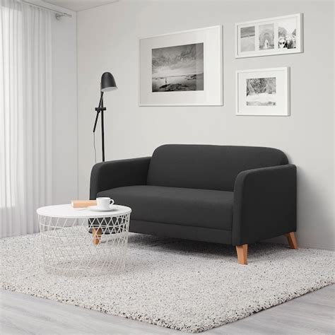 LINANÄS 2-seat sofa, Vissle dark grey - IKEA