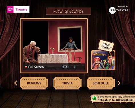 Tata Play Theatre at ₹75/Month - Power of Stage Now on Your TV