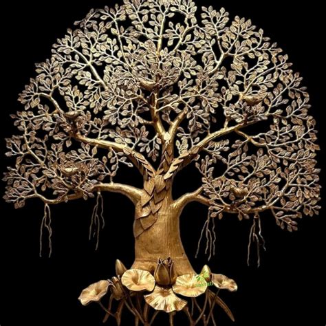 Brass Tree of Life with roots |Hanging Tree| |Home decor| |Brass – Ashopi