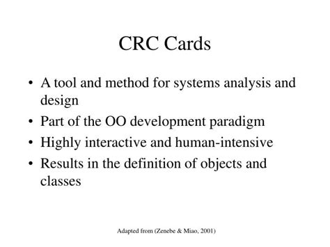 Image result for CRC Cards Example