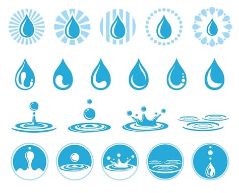 Water drops set on white | Free Vector