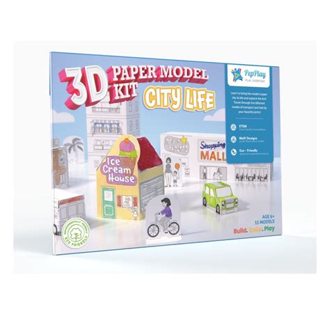 3D Paper Model Kit – City Life | 3D Paper Kit | 3D Craft Kit For Kids ...