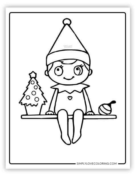 Elf on the Shelf Coloring Pages (Free PDF Printables) - Simply Love ...