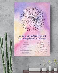 Waiting area poster Meditation Gayatri Mantra : Amazon.in: Home & Kitchen