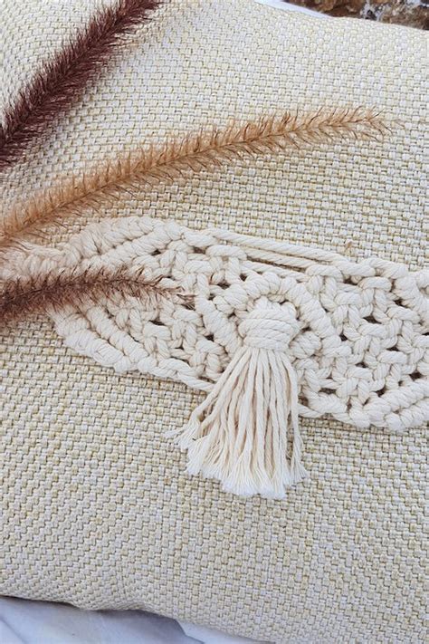 "House of Macrame" Macramé Single Tassel Adjustable Cushion Belts (Set ...