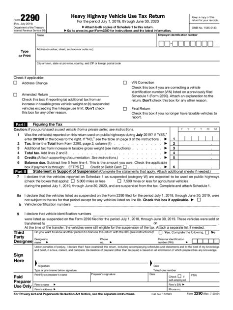 Irs 2290 Form 2023 Printable - Printable Forms Free Online