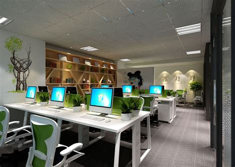 100万元办公空间100平米装修案例_效果图 - 100平方办公室设计 - 设计本