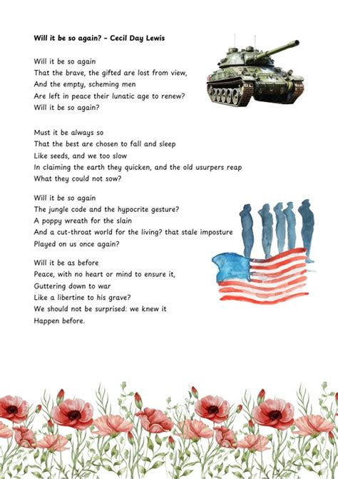 Summary Will it be so again? IEB Poem - English Home Language - Stuvia SA