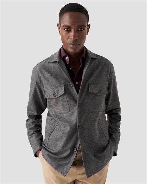 Dark Purple Filo di Scozia Knitted Shirt - Eton