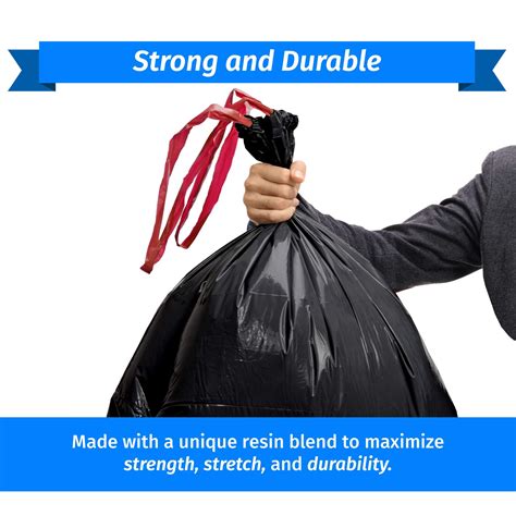 Reli. 30 Gallon Trash Bags Drawstring | 250 Count Bulk | Black | 33 ...