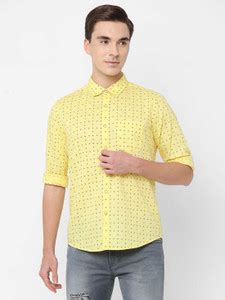 Pepe Jeans Men Printed Casual Yellow Shirt - Buy Pepe Jeans Men Printed ...
