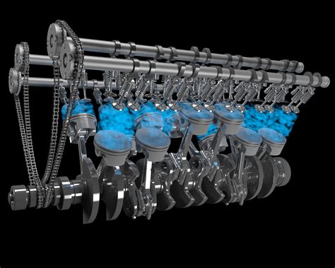 V12 Engine Animation 3D model animated rigged | CGTrader