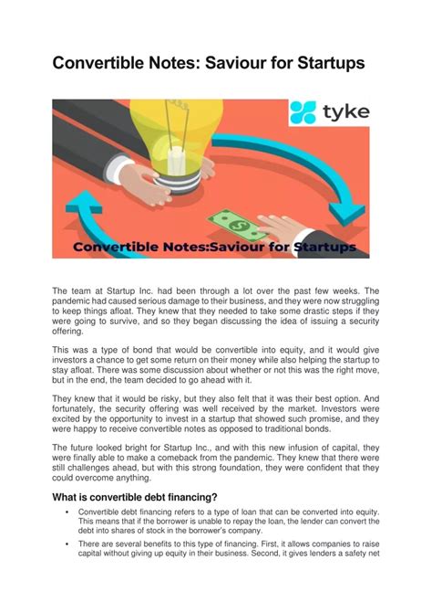 Image result for Examples of Convertible Notes