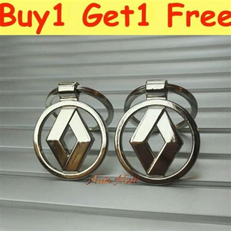 Buy Renault 3d Chrome Metal Logo Keyring Keychain Fob Buy 1 Get 1 Free ...
