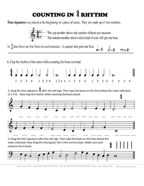 Image result for Rhythm Counting Worksheets
