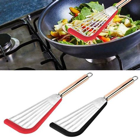 Stainless Steel Fish Spatula With Silicone Edge Kitchen Slotted Turner 春新作の