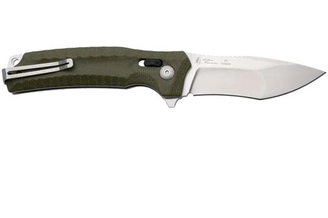SOG Hidaka XR 12-27-09-57 Satin Cryo 3V, Green Micarta, pocket knife ...