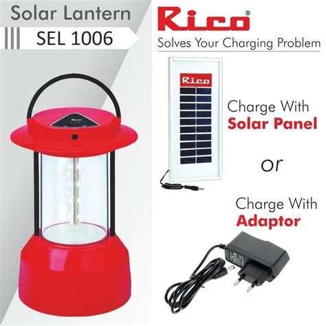 Rico SEL1006 Solar Emergency Lantern Light (Red)– Rico India