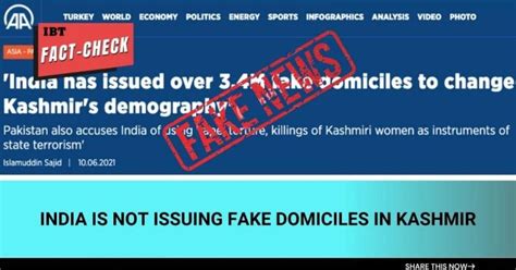 Fact check: India didn't issue fake domiciles in Kashmir; false ...