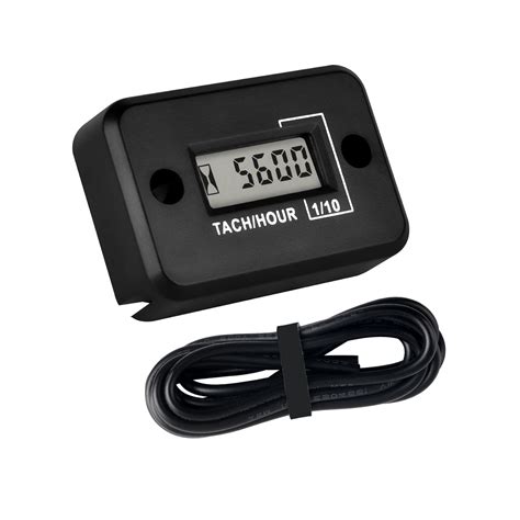 Runleader Digital Motorcycle Tachometer Engine Tach/ Hour Meter TOT Accumulate RPM for Chainsaws ...