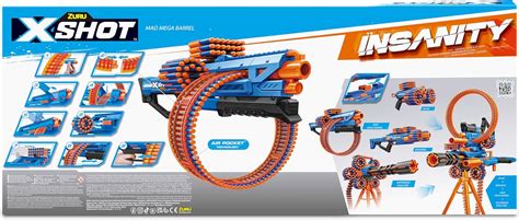 Zuru XSHOT Insanity Mega Barrel Includes 72 Darts, India | Ubuy