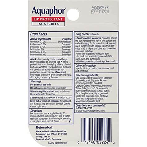 Aquaphor Lip Protectant + SPF | Sugatra