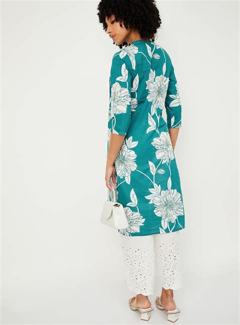 Buy Women Floral Print Straight Kurta Online at just Rs. 499.0 ...