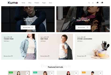 Kumo - PHP Multipurpose Fashion & eCommerce Template