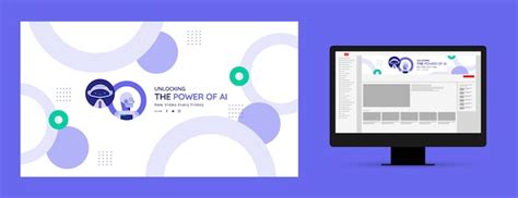 Artificial intelligence youtube channel art | Free Vector