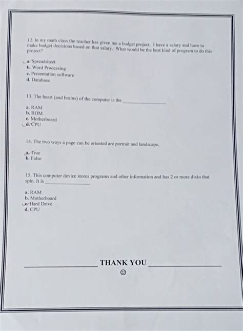 Image result for Computer Literacy Test Practice Paper