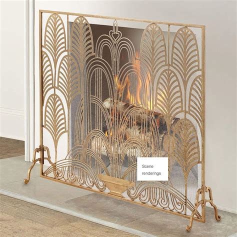 EVXOIJM Spark Guard Fireplace Screen Gold Single Panel Plow India | Ubuy